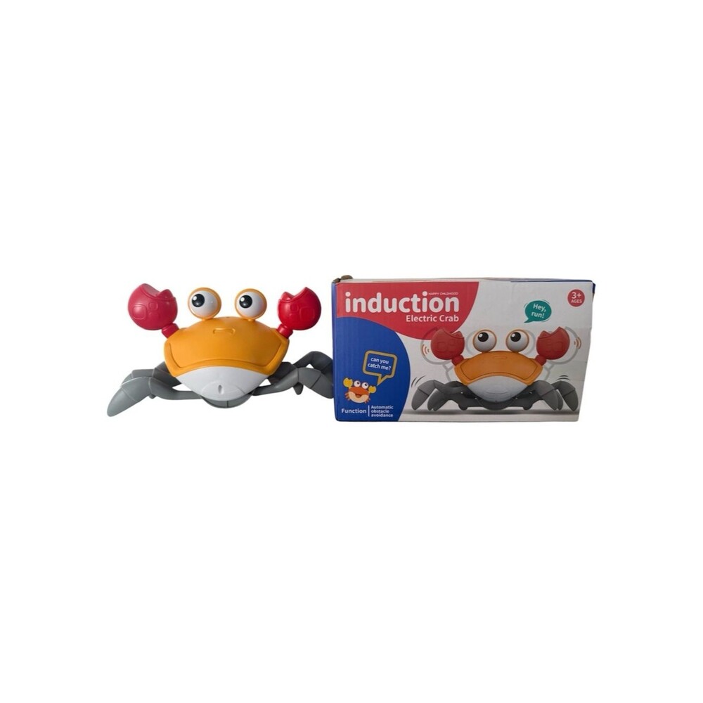 Induction Electric Crab Toy Tummy Time Toy Automatic Avoidance Interactive NIB